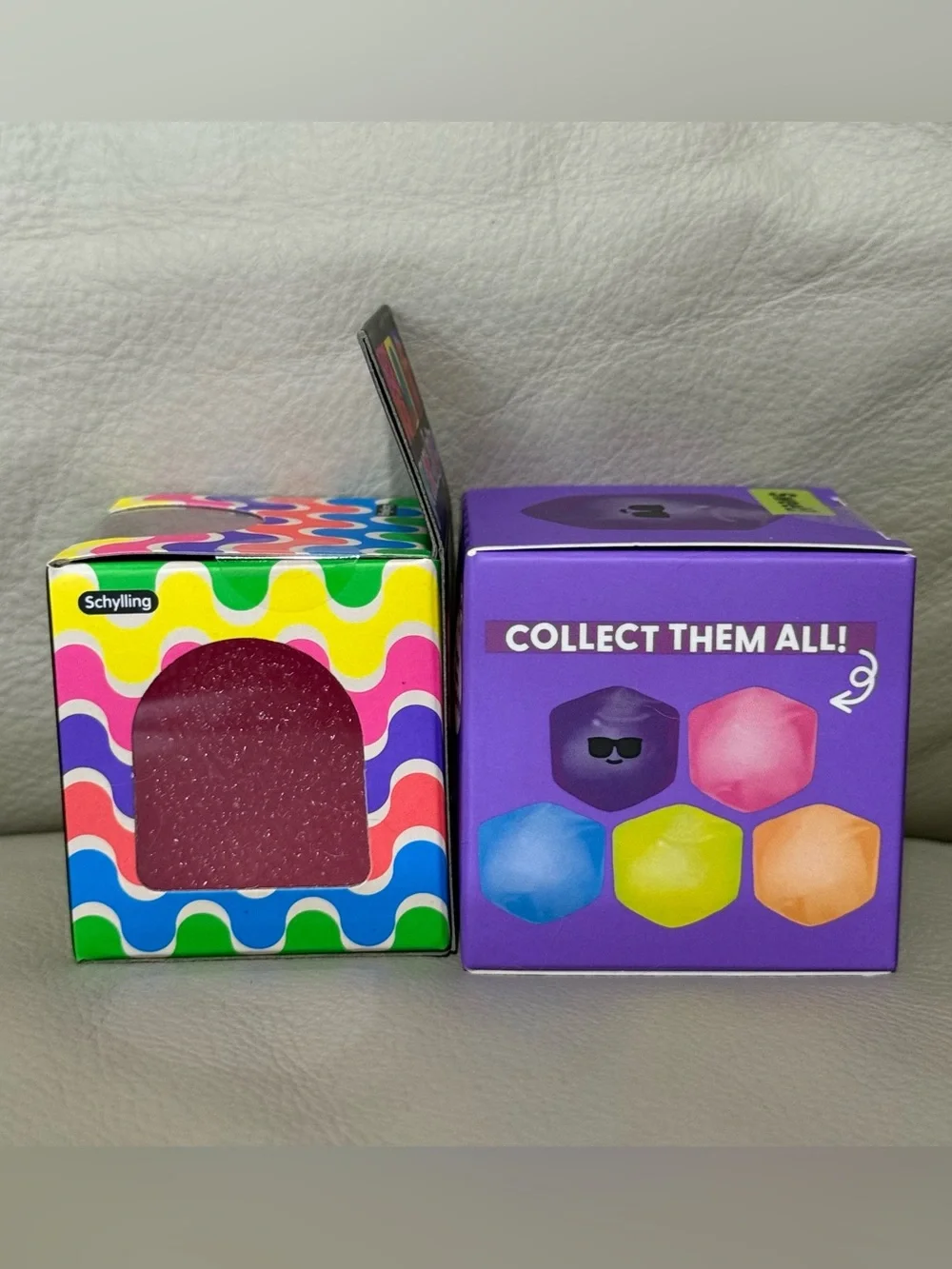 NEW Pink Needoh Gumdrop & Purple J’adore Cool Cube Super Solid Squishy Fidget